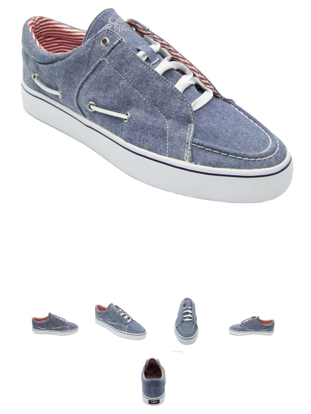 Men's Canvas Denim Boat Shoes by Creative Recreation Men’s 8